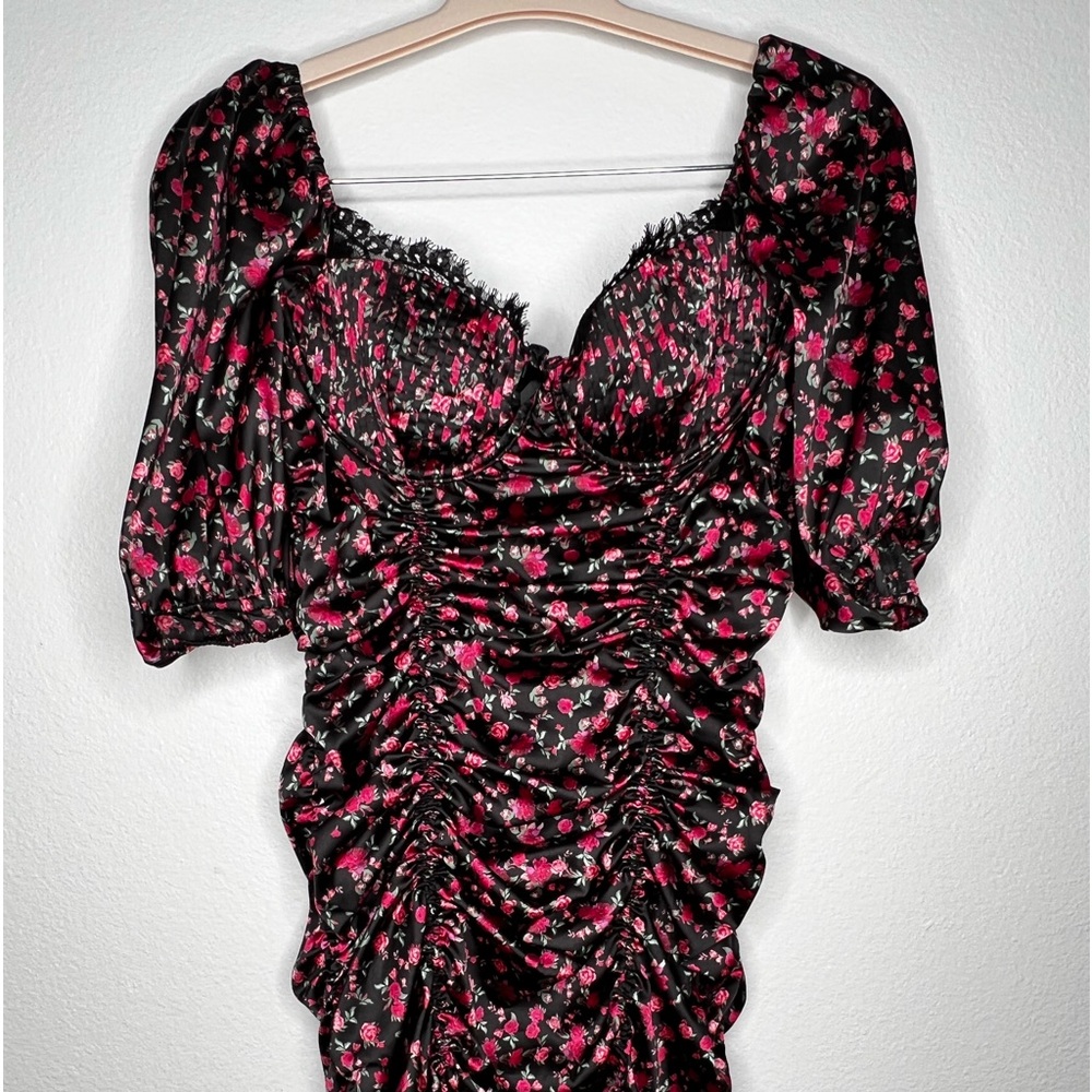 For love & lemons puffy sleeve floral dress